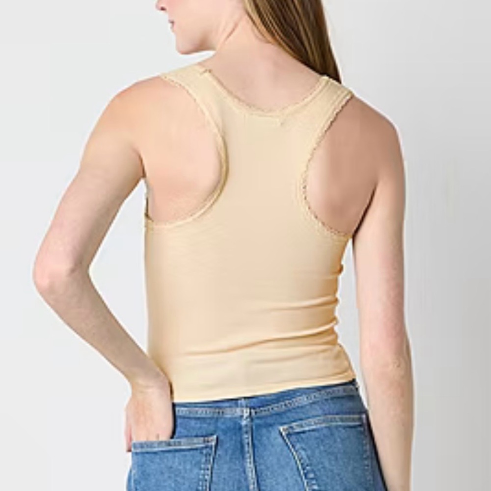 Arizona Brand Stretchy Rodeo Nashville Tank Top with Lace trim Size Small π€ π€ π€ - Picture 2 of 6